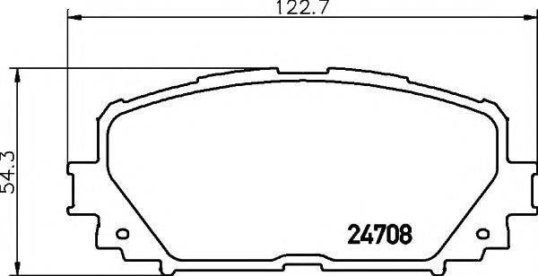 HELLA PAGID 8DB355013901 Комплект гальмівних колодок, дискове гальмо