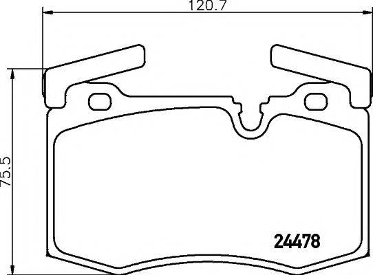 HELLA PAGID 8DB355014111 Комплект гальмівних колодок, дискове гальмо