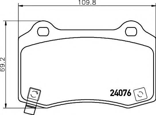 HELLA PAGID 8DB355014211 Комплект гальмівних колодок, дискове гальмо