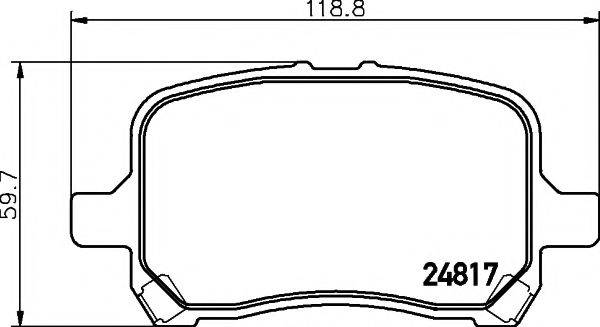 HELLA PAGID 8DB355014691 Комплект гальмівних колодок, дискове гальмо