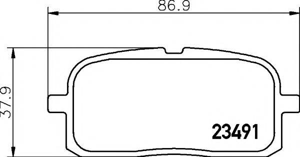 HELLA PAGID 8DB355014781 Комплект гальмівних колодок, дискове гальмо