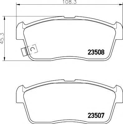 HELLA PAGID 8DB355015071 Комплект гальмівних колодок, дискове гальмо