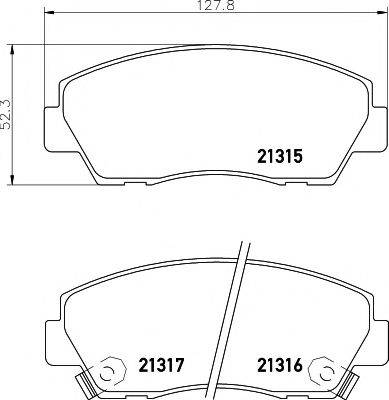 HELLA PAGID 8DB355015171 Комплект гальмівних колодок, дискове гальмо