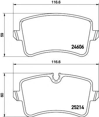 HELLA PAGID 8DB355016061 Комплект гальмівних колодок, дискове гальмо