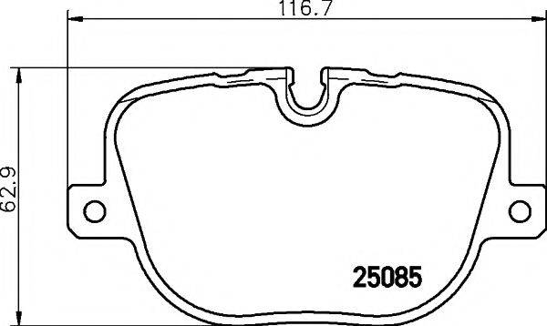 HELLA PAGID 8DB355015451 Комплект гальмівних колодок, дискове гальмо