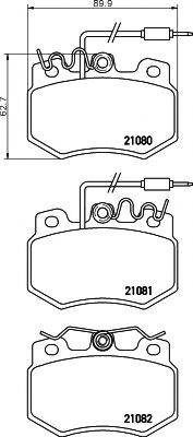 HELLA PAGID 8DB355015591 Комплект гальмівних колодок, дискове гальмо