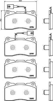 HELLA PAGID 8DB355015681 Комплект гальмівних колодок, дискове гальмо