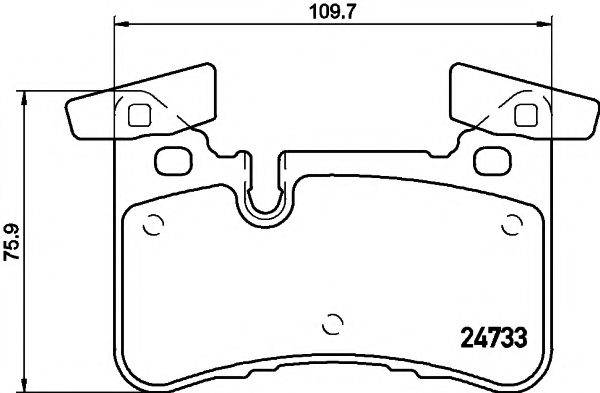 HELLA PAGID 8DB355015721 Комплект гальмівних колодок, дискове гальмо