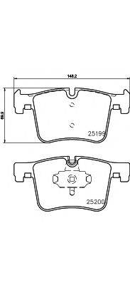 HELLA PAGID 8DB355015781 Комплект гальмівних колодок, дискове гальмо