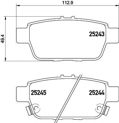 HELLA PAGID 8DB355016091 Комплект гальмівних колодок, дискове гальмо