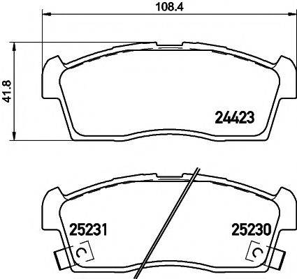 HELLA PAGID 8DB355016111 Комплект гальмівних колодок, дискове гальмо