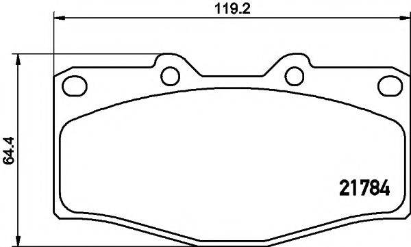 HELLA PAGID 8DB355016251 Комплект гальмівних колодок, дискове гальмо