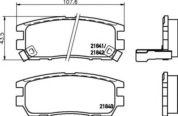 HELLA PAGID 8DB355016471 Комплект гальмівних колодок, дискове гальмо