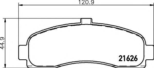 HELLA PAGID 8DB355016501 Комплект гальмівних колодок, дискове гальмо