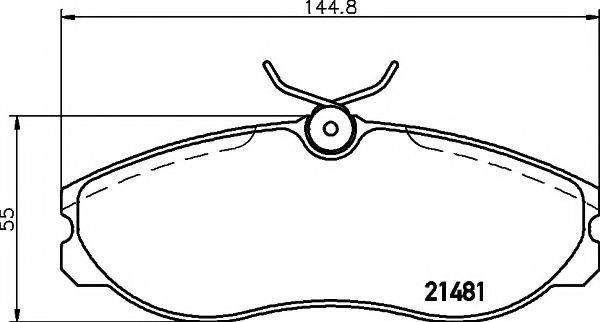 HELLA PAGID 8DB355016651 Комплект гальмівних колодок, дискове гальмо