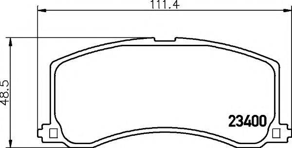 HELLA PAGID 8DB355016941 Комплект гальмівних колодок, дискове гальмо