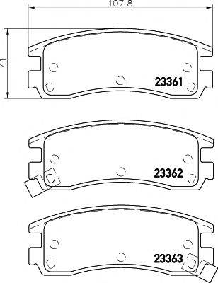 HELLA PAGID 8DB355016961 Комплект гальмівних колодок, дискове гальмо