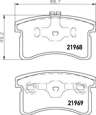 HELLA PAGID 8DB355016971 Комплект гальмівних колодок, дискове гальмо