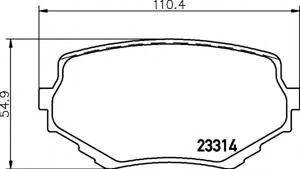 HELLA PAGID 8DB355017181 Комплект гальмівних колодок, дискове гальмо