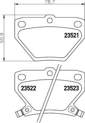 HELLA PAGID 8DB355017221 Комплект гальмівних колодок, дискове гальмо