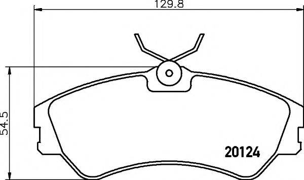 HELLA PAGID 8DB355017881 Комплект гальмівних колодок, дискове гальмо