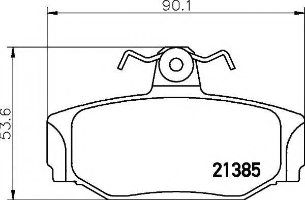 HELLA PAGID 8DB355017991 Комплект гальмівних колодок, дискове гальмо