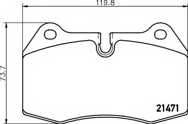 HELLA PAGID 8DB355018211 Комплект гальмівних колодок, дискове гальмо