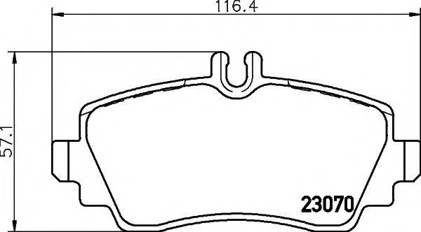 HELLA PAGID 8DB355018281 Комплект гальмівних колодок, дискове гальмо