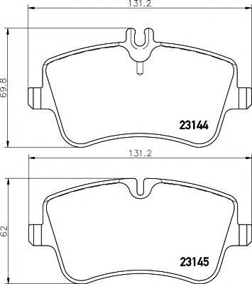 HELLA PAGID 8DB355018351 Комплект гальмівних колодок, дискове гальмо