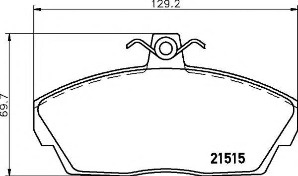 HELLA PAGID 8DB355018431 Комплект гальмівних колодок, дискове гальмо