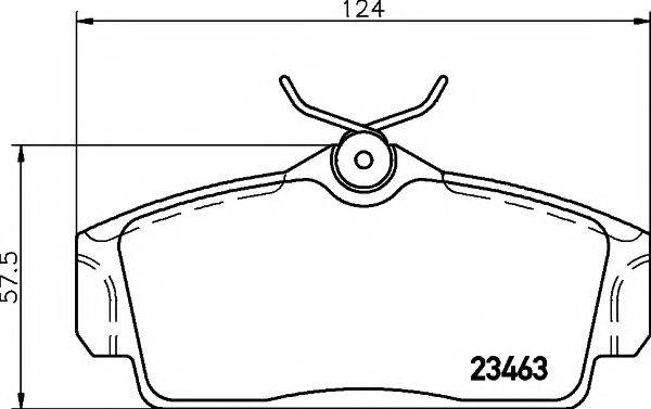 HELLA PAGID 8DB355018441 Комплект гальмівних колодок, дискове гальмо