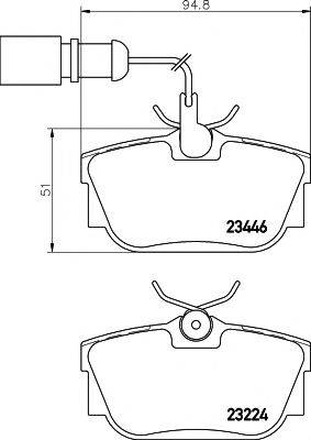 HELLA PAGID 8DB355018571 Комплект гальмівних колодок, дискове гальмо