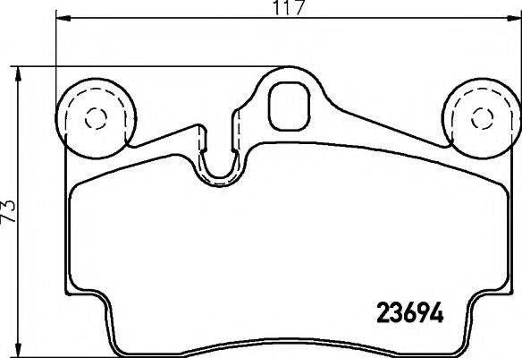 HELLA PAGID 8DB355018711 Комплект гальмівних колодок, дискове гальмо