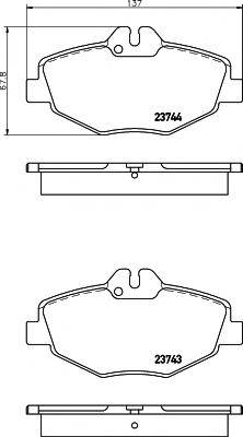 HELLA PAGID 8DB355018731 Комплект гальмівних колодок, дискове гальмо