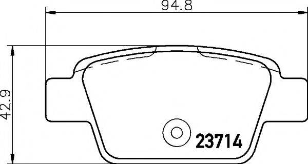 HELLA PAGID 8DB355018851 Комплект гальмівних колодок, дискове гальмо