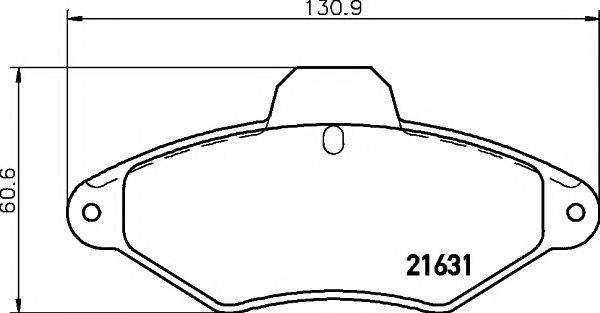 HELLA PAGID 8DB355019201 Комплект гальмівних колодок, дискове гальмо