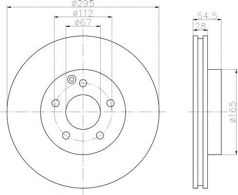 HELLA PAGID 8DD355108801 гальмівний диск