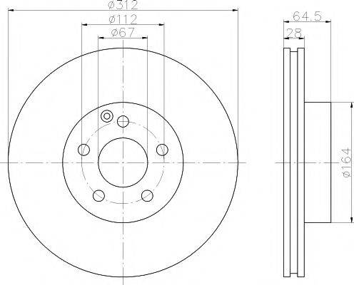 HELLA PAGID 8DD355108811 гальмівний диск