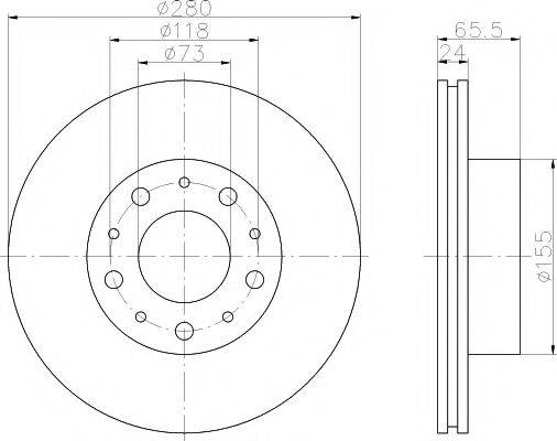 HELLA PAGID 8DD355108991 гальмівний диск