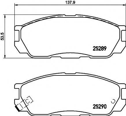 HELLA PAGID 8DB355019661 Комплект гальмівних колодок, дискове гальмо