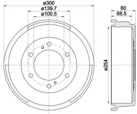 HELLA PAGID 8DT355301761 Гальмівний барабан