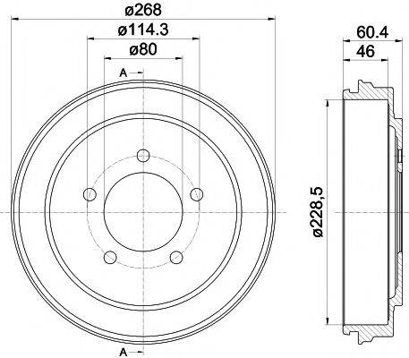 HELLA PAGID 8DT355301921 Гальмівний барабан