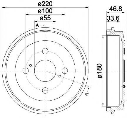 HELLA PAGID 8DT355301931 Гальмівний барабан