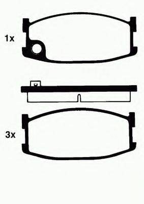 HELLA PAGID 8DB355007271 Комплект гальмівних колодок, дискове гальмо