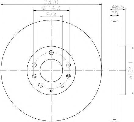 HELLA PAGID 8DD355118201 гальмівний диск