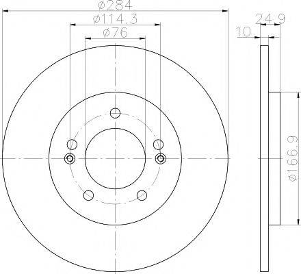 HELLA PAGID 8DD355118231 гальмівний диск