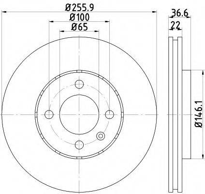 HELLA PAGID 8DD355118261 гальмівний диск