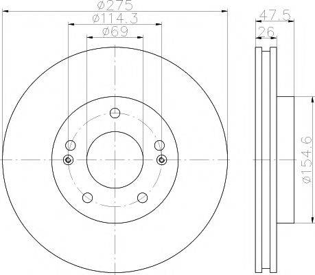 HELLA PAGID 8DD355118321 гальмівний диск