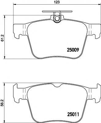 HELLA PAGID 8DB355020261 Комплект гальмівних колодок, дискове гальмо