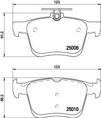 HELLA PAGID 8DB355020271 Комплект гальмівних колодок, дискове гальмо